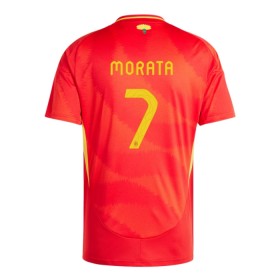 Spanien Alvaro Morata 7 Fotbollströjor Hemma tröja EURO 2024 Kortärmad